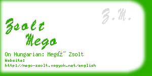 zsolt mego business card